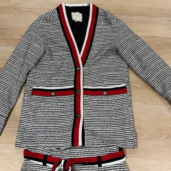 Maje "Visala" Tweed-Effect Matching Set - Picture 7 of 14